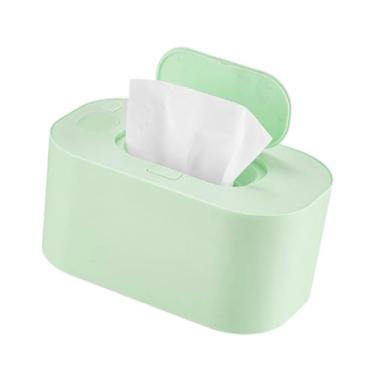 Imagem de Almencla Aquecedor portátil de lenços umedecidos para viagens e uso doméstico, verde