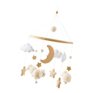 Imagem de Generic Berço de Bebê Móvel com Chocalhos Artesanais para Desenvolvimento Infantil, Bege, Tamanho real