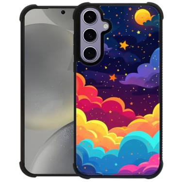 Imagem de ZHEGAILIAN Capa compatível com Samsung Galaxy S23, lindas nuvens de arco-íris para Galaxy S23, capa feminina e feminina, design de cantos à prova de choque e queda para Samsung Galaxy S23 capa de 6,1