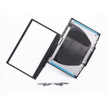 Imagem de CyanWind LCDカバーヒンジ フロントベゼルカバーセット ブラック Dell Ins-piron Gaming G3 15 3500 3590 ノートパソコン 0747KP 747KP バックシェル リアリッドトップケース ヒンジフレーム付き ブルーロゴ