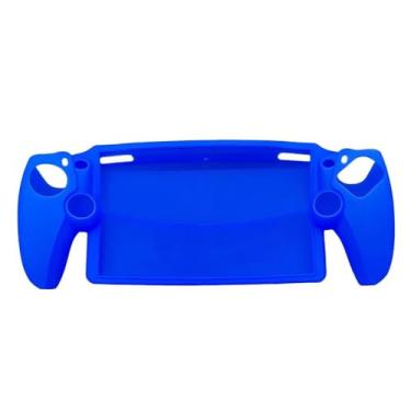 Imagem de Case Protetora Capa Skin Silicone Antiderrapante Compatível com Ps Portal Remote Player Ps5 (Azul)