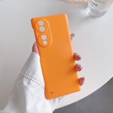 Imagem de Capa de celular fina sem moldura de plástico rígido para Honor 90 70 50 30 20 Magic 6 5 Lite 4 Pro, capa traseira, amarela, para Honor 70