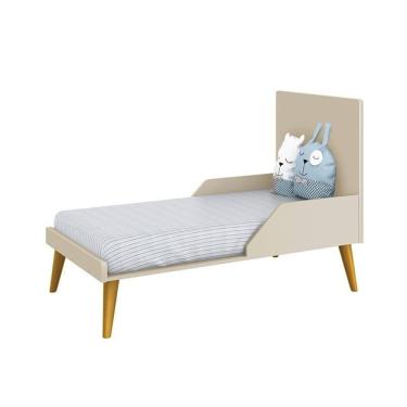 Imagem de Dormitório Completo Infantil Theo 2 Portas, Cômoda 6 Gavetas e Berço com Pés Amadeirado - Reller Móveis