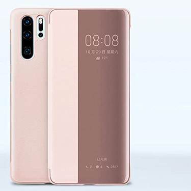 Imagem de Moda luxuosaCapa estojo flip original com janela Smart View para Huawei P40 P30 P20 P10 Plus Mate 9 10 20 30 Estojo de couro Pro Lite Honor 8X 10 10i, ouro rosa, para Honor 10i