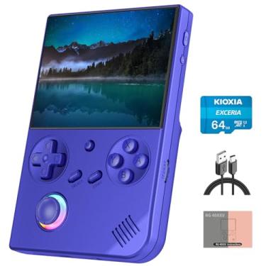 Imagem de RG40XX V Linux OS Portable Game Console 64GB Storage 4.0-inch IPS Display H700 Quad-Core Bluetooth 4.2 3200mAh Battery 16M RGB Lighting(Indigo Blue)