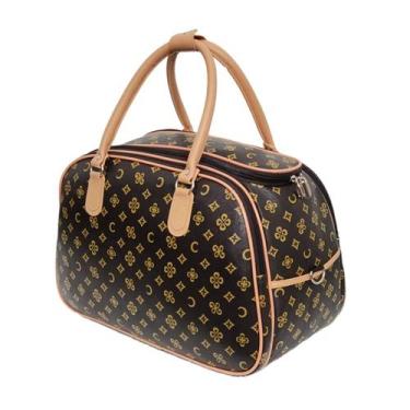 Imagem de Mala Grande Bolsa Viagem De Mão De Bordo material sintético - A2R, Caf