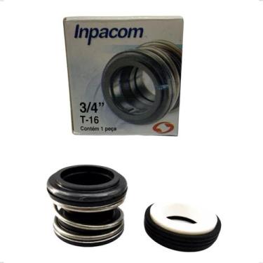 Imagem de Selo Mecânico 3/4 Polegada Mola Emborrachada T-16 Bomba Piscina Inpaco