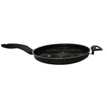 Imagem de Frigideira Antiaderente Teflon Multiuso 4 Ovos Hambúrguer - DILEXSHOP,