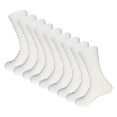 Imagem de Kit 9 Pares de Meias Compramais Cano Médio Algodão Sortidas - QLC SPOR