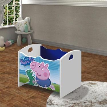 Imagem de Baú Infantil Caixa Organizadora de Brinquedos Peppa ou George - AJMóve