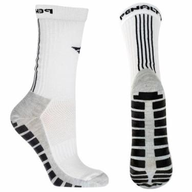 Imagem de Meia Penalty Antiderrapante Grip Futebol Futsal Society, Branco, 33-38