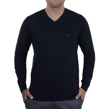 Imagem de Blusa Masculina Ogochi Sueter Tricot Slim Preta - 00551, M, Preto