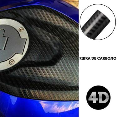 Imagem de Vinil Adesivo Envelopamento Fibra Carbono Preto 4D 1m X 30cm - ALLTAK