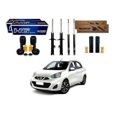 Imagem de Kit Amortecedor Dianteiro Traseiro March 1.0 1.6 2015 A 2020 - Nakata