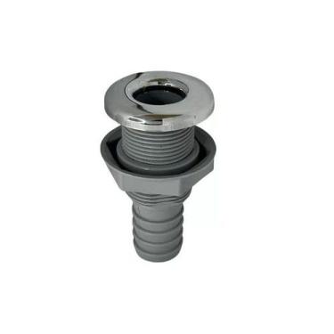 Imagem de Saída De Costado ABS Reta Bomba De Porão 1-1/8" Capa Cromada - NOSTER