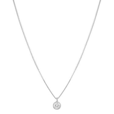 Imagem de Colar Ponto De Luz Em Prata 925 + Brinco 10mm Prata 950 - DG Presentes