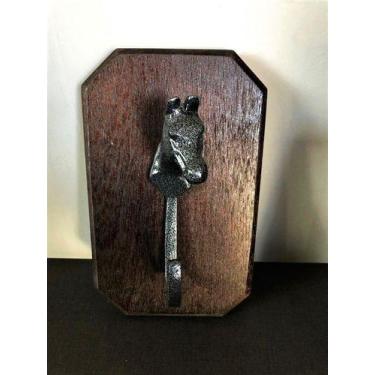 Imagem de Gancho Decorativo Cavalo Parede Aluminio Cabideiro Jardim - Funditex, 