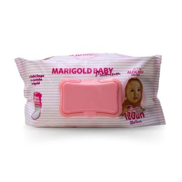 Imagem de Toalha Umedecida Marigold Premium Rosa Aloe Vera  120 unid