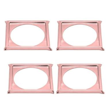 Imagem de Kit C/ 4 Porta Grelha Caixilho Ralo Click 10x10 Inox Rose - Montelar A