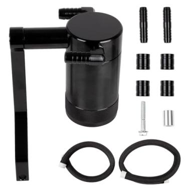 Imagem de RANSOTO Lata de captura de óleo 6,4 5,7 HEMI Billet compatível com Chrysler 300 Dodge Charger Challenger Jeep Grand Cherokee Z-Bracket Technology (Preto)