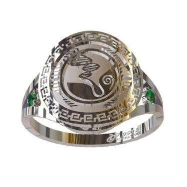 Imagem de Anel De Formatura De Biologia Em Prata 950k - Vieira Cruz Joias, Prate