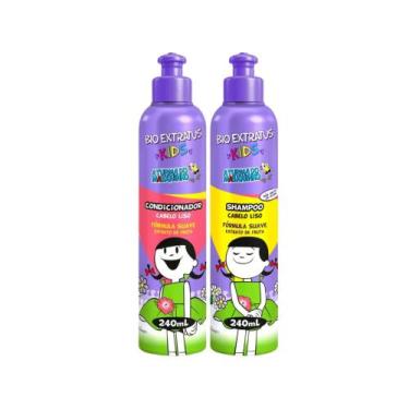 Imagem de Kit Shampoo e Condicionador Kids Cabelo Liso - Bio Extratus