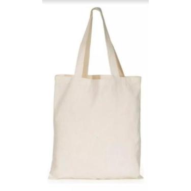 Imagem de Kit com 20 ecobag lisa de algodão cru ecologica bolsa a - RAYS MODAS, 