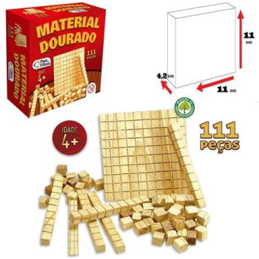 Imagem de Jogo didatico de madeira material dourado com 111 pecas - PAIS E FILHO