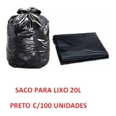 Imagem de Saco De Lixo 20L Preto Reforçado 100Un - HIGIPACK