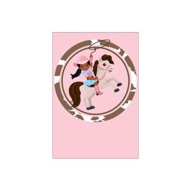 Imagem de Painel De Festa Vertical 1,50 x 2,20 - Boiadeira Cute Rosa e Marrom 04