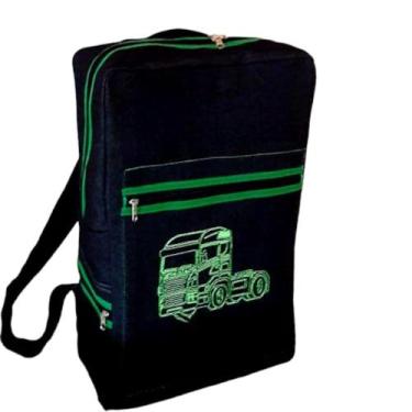 Imagem de Mochila Jeans Feminino Masculino Repartições em Zíper Estampada Espaço