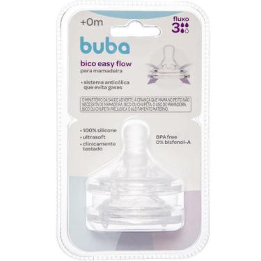 Imagem de Kit 2 bicos mamadeira anticólica  buba  easy flow fluxo 3