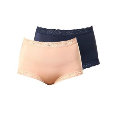 Imagem de Kit com 2 Calcinhas Alta Safira Demillus 57330 Colorido, Azul, XG