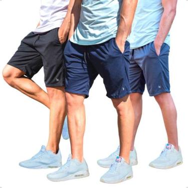 Imagem de KIT 3 Bermudas Treino Dry Fit Shorts Esporte Academia 102 - KS, Preto,