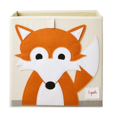 Imagem de Cesto Organizador Quadrado Raposa, 3Sprouts, Laranja