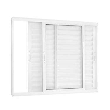 Imagem de Veneziana 120x200 3 Folhas - Alumínio Branco - Linha 25 Suprema