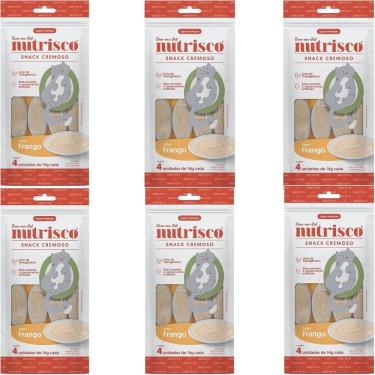 Imagem de Petisco Para Gatos Kit 6 Unidade Nutrisco Sabor Frango 56g