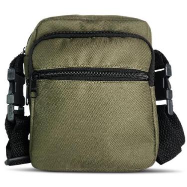 Imagem de Shoulde Bag Preta Lisa Bolsa Pochete Transversal 3 Divisórias - PauloB