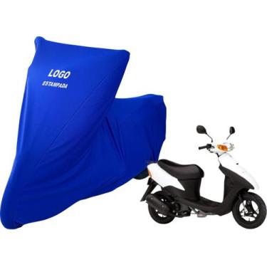 Imagem de Capa De Tecido Helanca Lycra Moto Suzuki Let's II Sob Medida - Mz, Azu