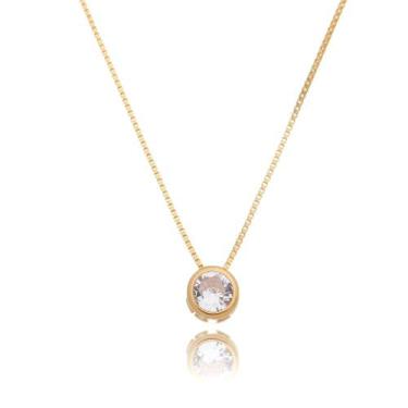 Imagem de Colar Banhado a Ouro 18k 42 cm Ponto Luz - Carolina Alcaide