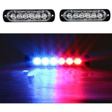 Imagem de Giroflex Policia Led Vermelho Branco, Ambulância, Bombeiros - Strobos 
