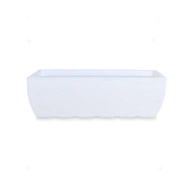 Imagem de Vaso De Planta Jardineira Horta De Polietileno 80X30 Branco - Foster P