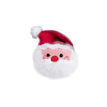 Imagem de Broche de lapela fofo de pelúcia Papai Noel decoração de Natal para mulheres adolescentes meninas delicadas ornamento vermelho branco tecido broche terno camisa chapéu saco roupas acessório festa