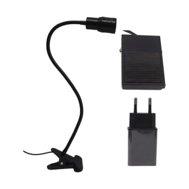 Imagem de MERIGLARE Luz de para Extensão de Cílios, Luz de Lâmpada de Cura de Cola, Pescoço de Ganso Flexível de 5W com Pedal com Clipe para Salão de Beleza Domés