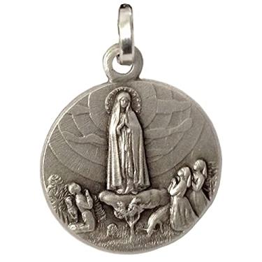Imagem de MEDALHA NOSSA SENHORA DE FÁTIMA EM PRATA ESTERLINA 925 - 100% FEITO NA ITÁLIA, Prata esterlina, Sem Pedra Preciosa