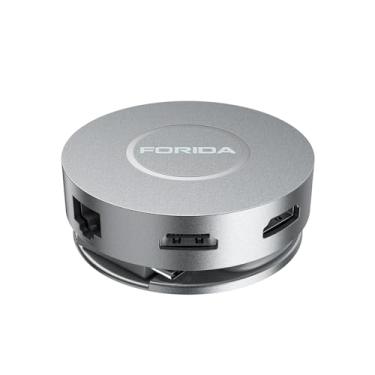 Imagem de Estação de ancoragem Micro USB C, monitor HDMI duplo, FORIDA USB C para hub USB com 1 Gbps Ethernet 100 W, leitor de cartão micro SD para MacBook/Dell/HP/Lenovo ThinkPad/Surface (prata)