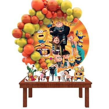 Imagem de Kit Decoração Painel Redondo Festa de Aniversário Infantil Meu Malvado Favorito 4