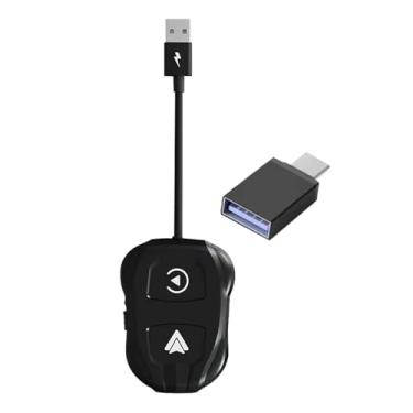 Imagem de Transmissor conversor de carro sem fio, conversor automático | Transmissor de carro 2 em 1,Adaptador de carro sem fio plug and play, controle sem fio portátil para vários modelos