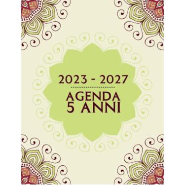 Imagem de Agenda 5 Anni 2023-2027: 60 mesi Planner annuale Calendario mensile, agenda agenda floreale Organizzatore e appuntamento e festività federali