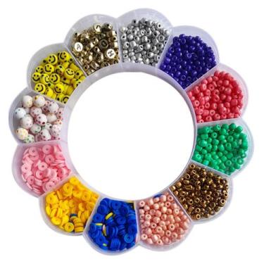 Imagem de Kit Miçanga P/ Bijuteria Pulseira Colar Infantil Coloridas - Armarinho